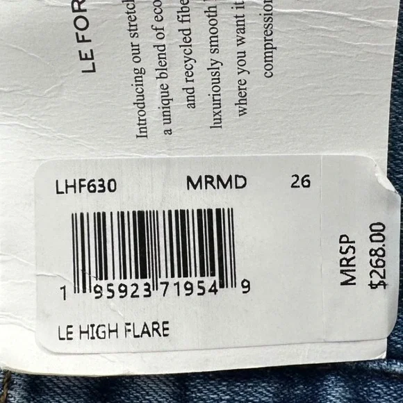 NWT - FRAME Le High Flare Jeans Mermaid Blue High Rise Flare Leg LHF630 Size 26 - Picture 7 of 9